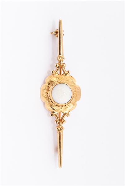 Grote foto gouden brochette met melk opaal sieraden tassen en uiterlijk medaillons en broches