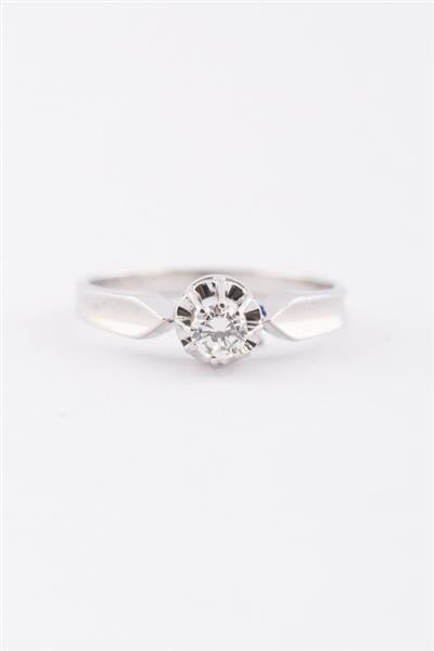 Grote foto wit gouden solitair ring met een briljant van ca. 0.18 ct. sieraden tassen en uiterlijk ringen voor haar