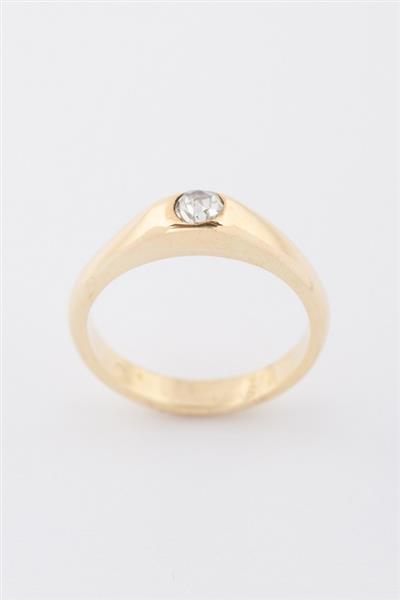 Grote foto gouden ring met een roos geslepen diamant sieraden tassen en uiterlijk ringen voor haar