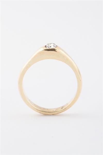 Grote foto gouden ring met een roos geslepen diamant sieraden tassen en uiterlijk ringen voor haar