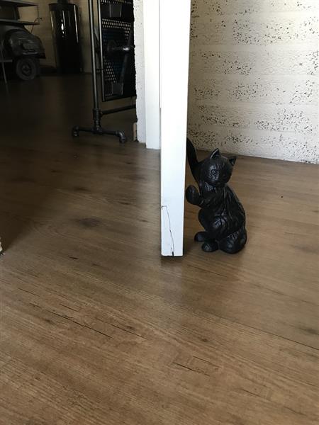 Grote foto zwarte kat sculptuur tuin en terras tuindecoratie