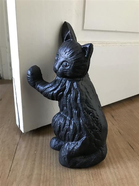 Grote foto zwarte kat sculptuur tuin en terras tuindecoratie