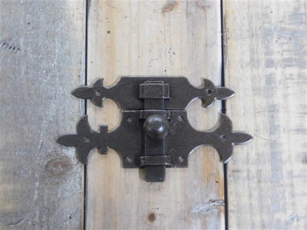 Grote foto schuifslot antiek deurbeslag van ijzer doe het zelf en verbouw materialen en producten
