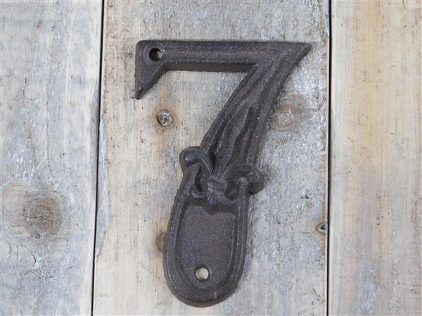 Grote foto huisnummer cijfer 0 gietijzer bruin doe het zelf en verbouw materialen en producten