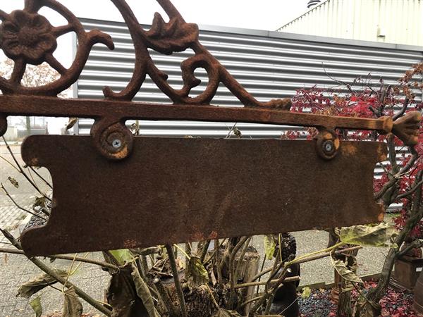 Grote foto winkel bord lange plaat gietijzer ongeverfd vliegroest verzamelen overige verzamelingen