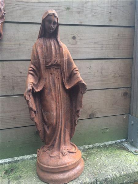 Grote foto madonna marie gietijzer figuur tuin en terras tuindecoratie