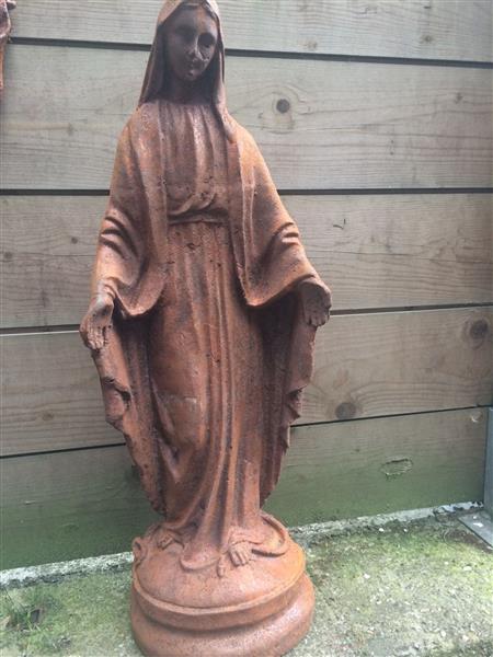 Grote foto madonna marie gietijzer figuur tuin en terras tuindecoratie