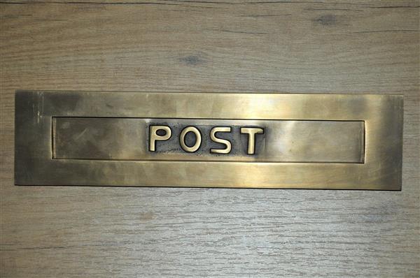 Grote foto brievenbusklep post messing doe het zelf en verbouw materialen en producten