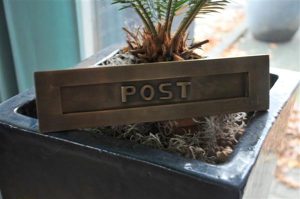 Grote foto brievenbusklep post messing doe het zelf en verbouw materialen en producten