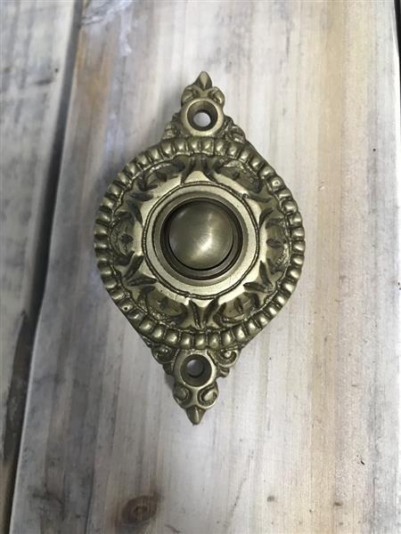 Grote foto sierlijke deurbel antiek messing drukbel doe het zelf en verbouw materialen en producten