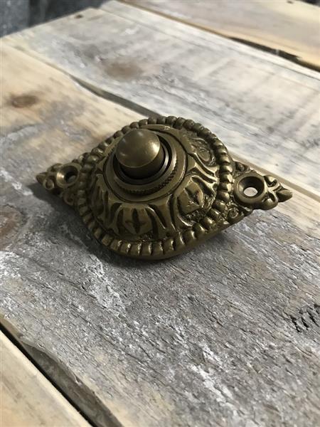 Grote foto sierlijke deurbel antiek messing drukbel doe het zelf en verbouw materialen en producten