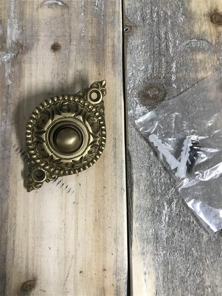 Grote foto sierlijke deurbel antiek messing drukbel doe het zelf en verbouw materialen en producten