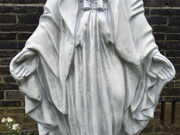 Grote foto groot maria tuinbeeld 110 cm steen tuin en terras tuindecoratie