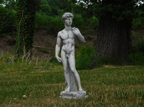 Grote foto beeld vol steen van de bijbelse figuur david tuin en terras tuindecoratie