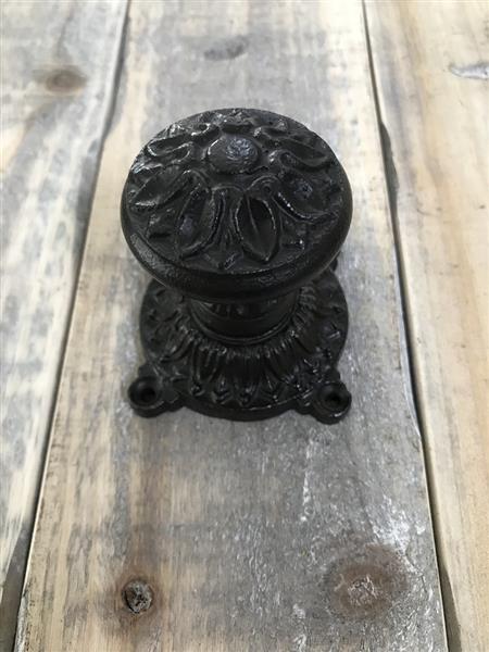 Grote foto deurknop pinto rozet antiek ijzer donkerbruin doe het zelf en verbouw materialen en producten