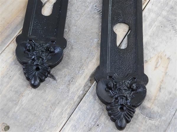 Grote foto set 1 deurknop pinto 1 deurkruk handvat porselein ivoorkleurige 2 deurplaten engel pz 92 ant doe het zelf en verbouw materialen en producten