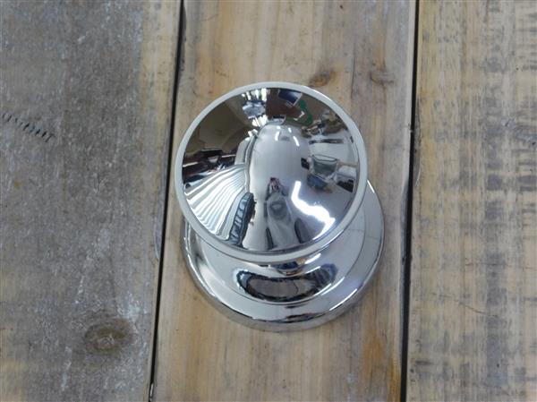 Grote foto vaste deurknop gepolijst messing inclusief rozet doe het zelf en verbouw materialen en producten
