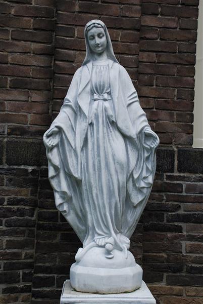 Grote foto moeder maria mother mary groot vol stenen beeld prachtig. tuin en terras tuindecoratie