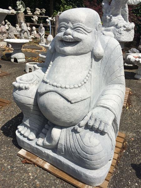 Grote foto boeddha beeld massief steen prachtig fors beeld tuin en terras tuindecoratie