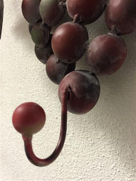 Grote foto kapstok druiven 3 haaks wijnrank tuin en terras tuindecoratie
