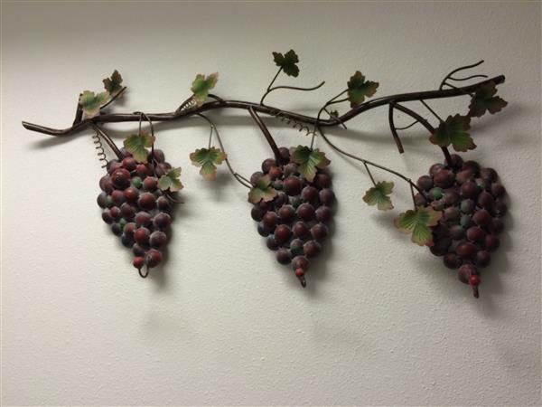 Grote foto kapstok druiven 3 haaks wijnrank tuin en terras tuindecoratie