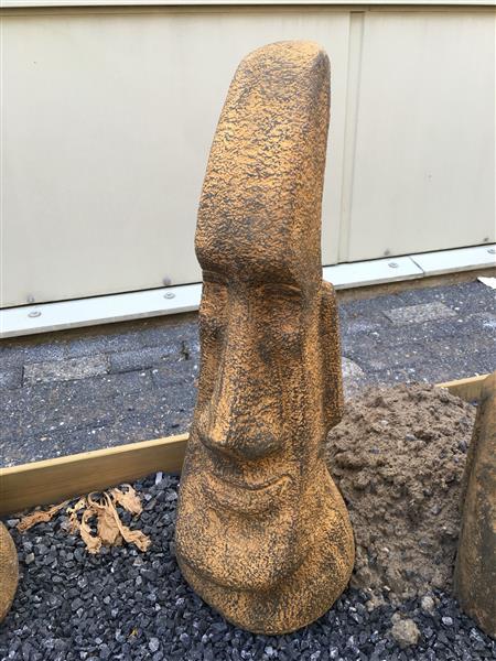 Grote foto moai groot stenen beeld paaseilanden tuin en terras tuindecoratie