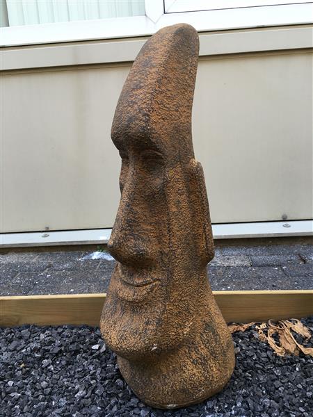 Grote foto moai groot stenen beeld paaseilanden tuin en terras tuindecoratie