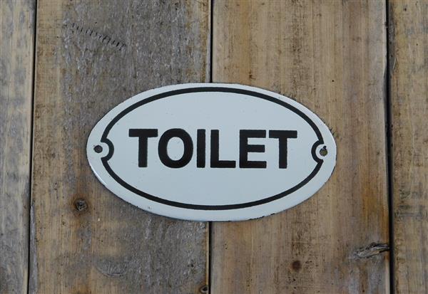 Grote foto bordje emaille toilet voor de deur doe het zelf en verbouw materialen en producten