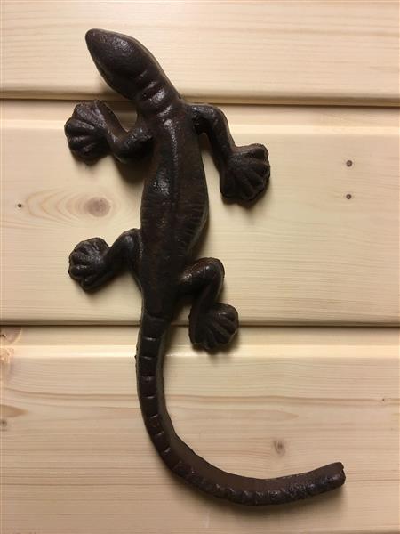 Grote foto leuke salamander van gietijzer huis en inrichting woningdecoratie
