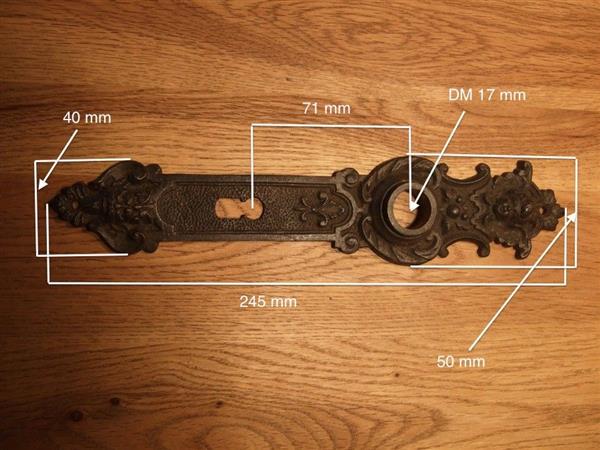 Grote foto 1 lange plaat engel gietijzer bruin bb72 kamerdeurslot geschikt. doe het zelf en verbouw materialen en producten