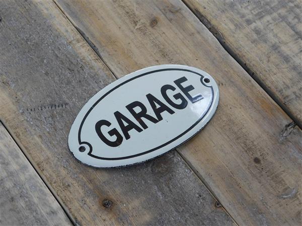 Grote foto bordje emaille garage voor op de deur. doe het zelf en verbouw materialen en producten
