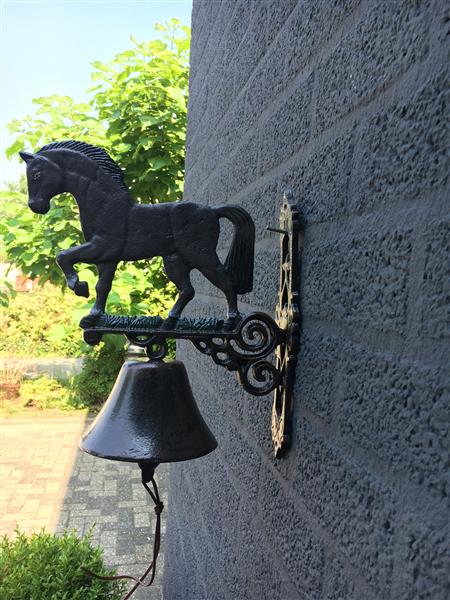 Grote foto deurbel paard gietijzer doe het zelf en verbouw deuren en horren