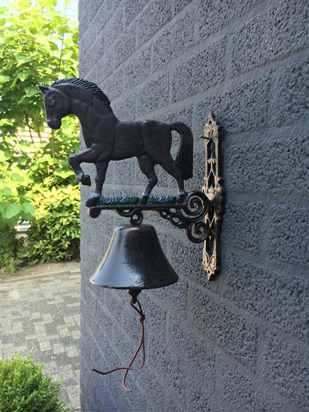 Grote foto deurbel paard gietijzer doe het zelf en verbouw deuren en horren