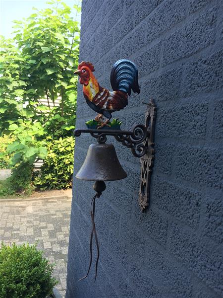 Grote foto deurbel haan gietijzer doe het zelf en verbouw deuren en horren