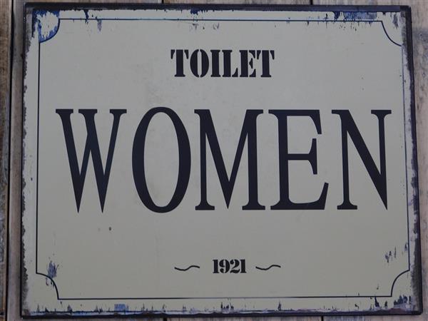 Grote foto set tekens voor wc deuren tin plate woman men. laatste doe het zelf en verbouw materialen en producten