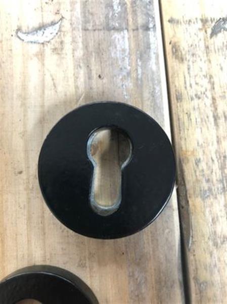 Grote foto veiligheid rozet ijzer cilinderslot deur hardware anti inbraak rozet zwart doe het zelf en verbouw materialen en producten