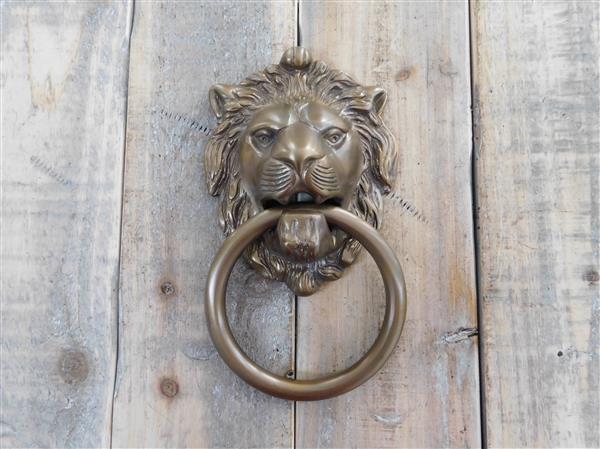 Grote foto hoge kwaliteit deurklopper lion messing kloppers voor deuren antieke deurklopper doe het zelf en verbouw materialen en producten