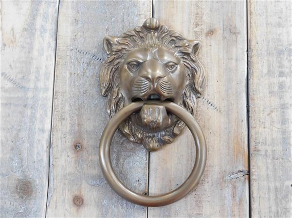 Grote foto hoge kwaliteit deurklopper lion messing kloppers voor deuren antieke deurklopper doe het zelf en verbouw materialen en producten