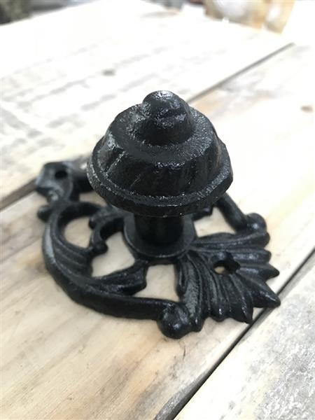 Grote foto deurknop knop gietijzer zwart model ess doe het zelf en verbouw materialen en producten