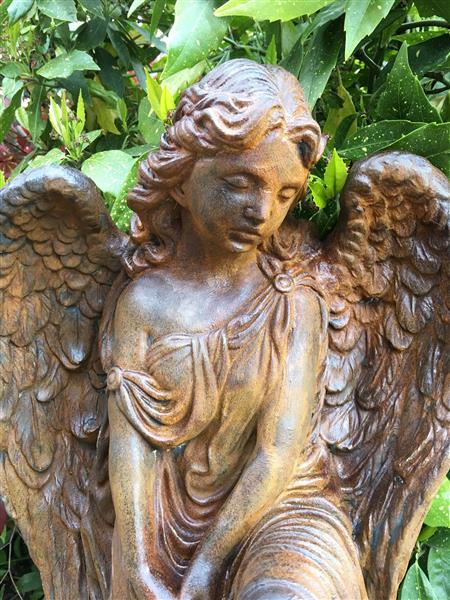 Grote foto mooie engel vol steen oxid een echte eye catcher tuin en terras tuindecoratie