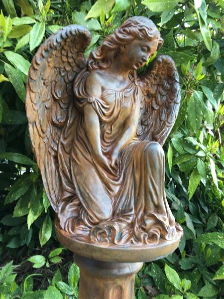 Grote foto mooie engel vol steen oxid een echte eye catcher tuin en terras tuindecoratie