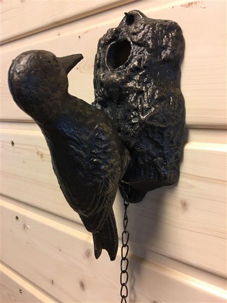 Grote foto deurklopper specht bronskleurig metaal doe het zelf en verbouw materialen en producten