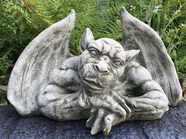 Grote foto de xl denker gargoyle decoratie voor de muur stone monster middeleeuws figuur tuin en terras tuindecoratie