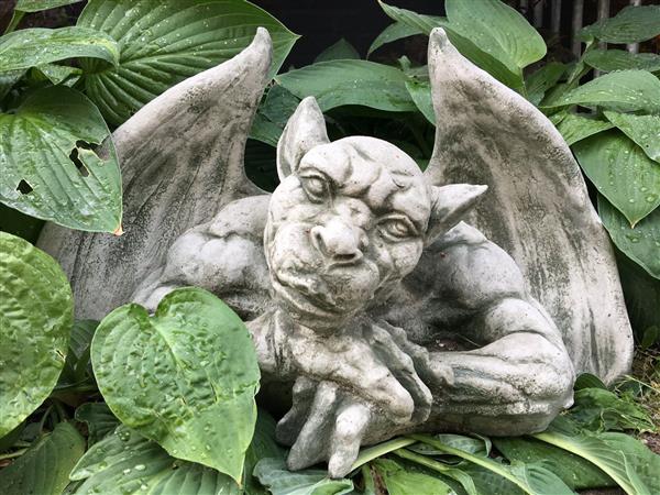 Grote foto de xl denker gargoyle decoratie voor de muur stone monster middeleeuws figuur tuin en terras tuindecoratie