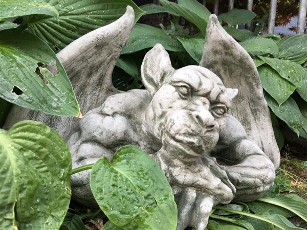 Grote foto de xl denker gargoyle decoratie voor de muur stone monster middeleeuws figuur tuin en terras tuindecoratie