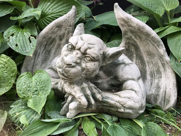 Grote foto de xl denker gargoyle decoratie voor de muur stone monster middeleeuws figuur tuin en terras tuindecoratie