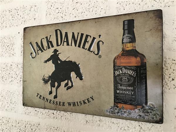 Grote foto metalen bord met geschilderde jack daniel items huis en inrichting woningdecoratie