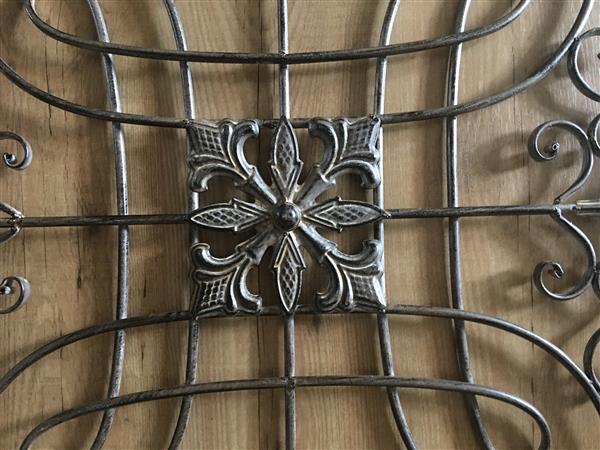 Grote foto decoratief wandornament metaal bruin tuin en terras tuindecoratie