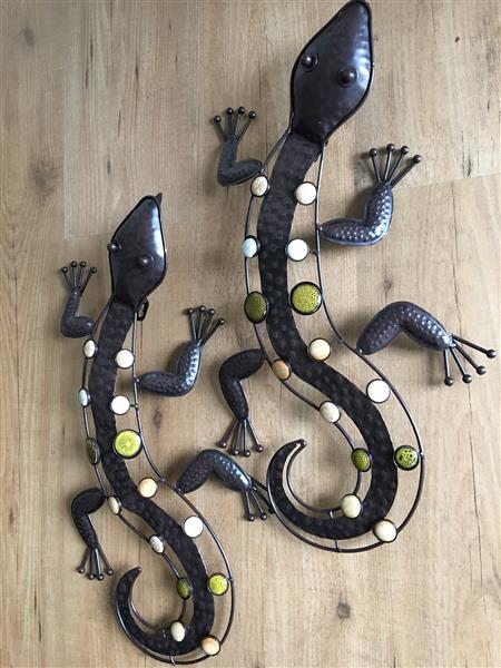 Grote foto 1 set salamanders hagedissen gemaakt van ijzer vol collor prachtig tuin en terras tuindecoratie