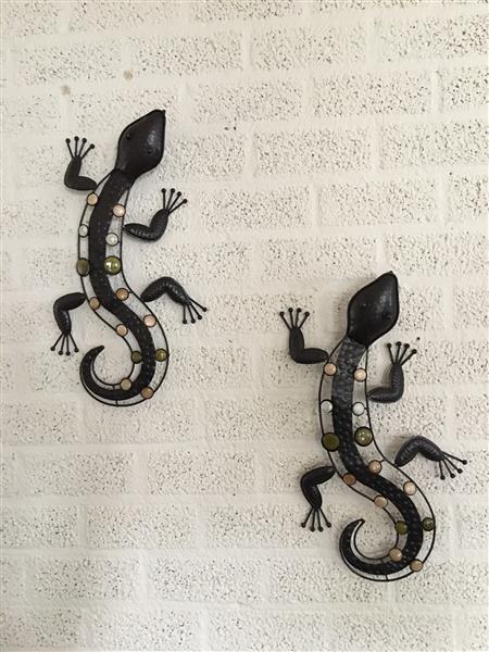 Grote foto 1 set salamanders hagedissen gemaakt van ijzer vol collor prachtig tuin en terras tuindecoratie